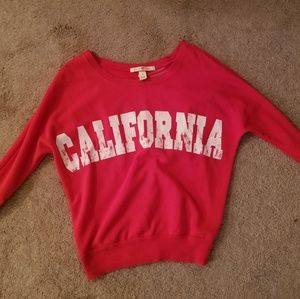 Off the shoulder California sweatshirt